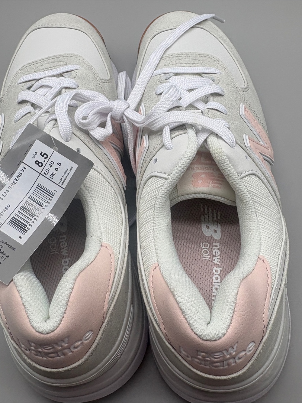 New Balance 574 Greens V2 Spikeless Golf Shoes Sand Pink Women’s 8.5